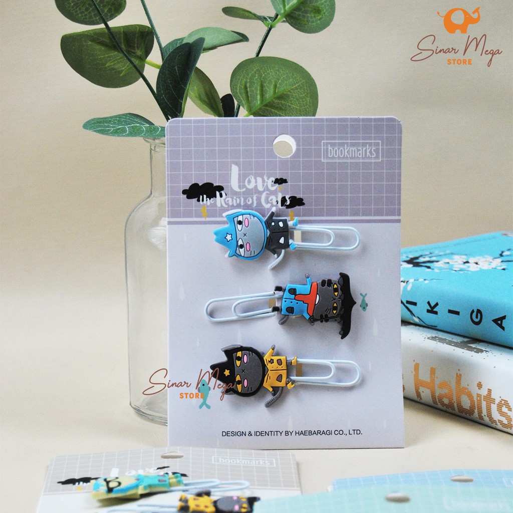 

Fancy Bookmark Paper Clip "Love The Rain Of Cats" 21092 / Klip Kertas Motif Kucing Lucu Unik Murah