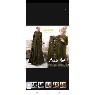 swiss setelan wanita warna army