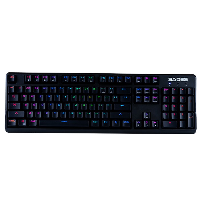 Keyboard gaming mechanical sades groza rgb fullsize optical switch