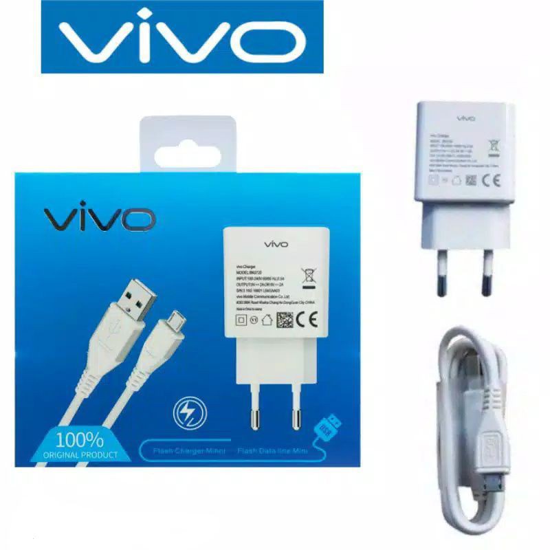 Charger Casan VIVO Y53 Y71 Y81 Y91 Original 100% 2A 9V Micro Usb Charger Kabel