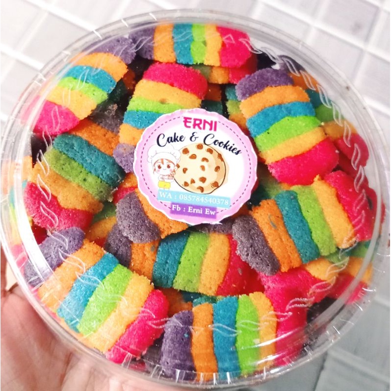 

KUE LIDAH KUCING RAINBOW RENYAH