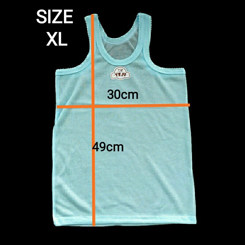 Singlet Anak Kaos Dalam Anak Bayi Atasan Kutung Polos Warna S M L XL