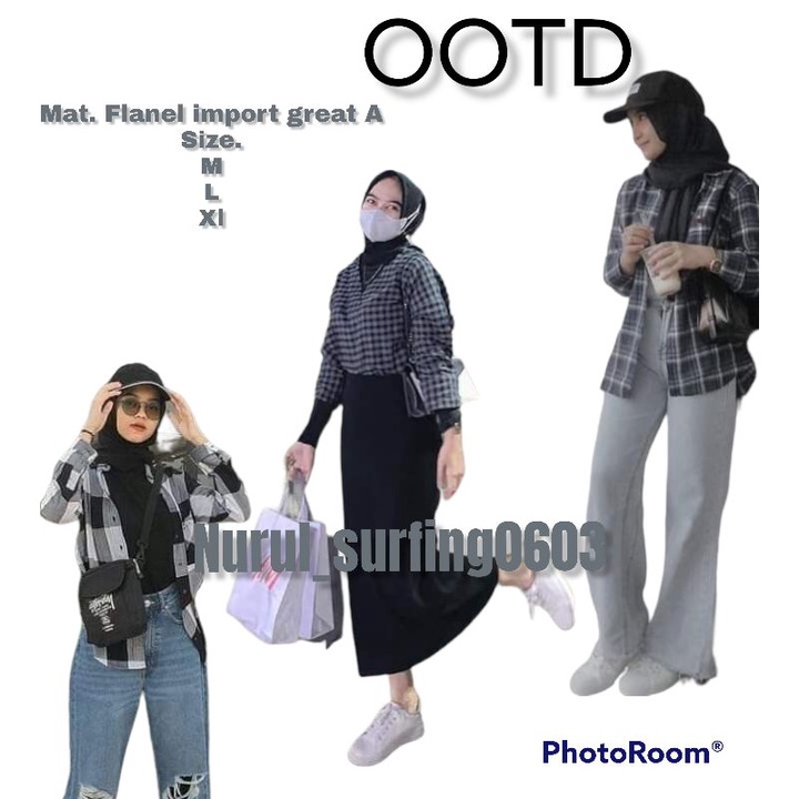 OOTD KEMEJA KOTAK KOTAK | OOTD WANITA | KEMEJA FLANEL WANITA | KEMEJA FLANEL