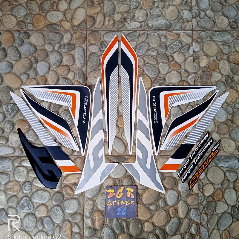 stiker/sticker striping list body motor yamaha mio soul gt 2014 putih berkualitas