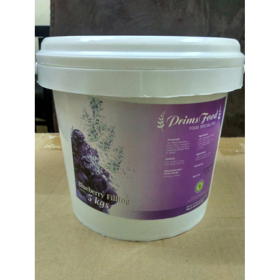 

Selai Blueberry Bluberi Primsfood Filling Topping Isian Repack 500gr Roti Kue Donat