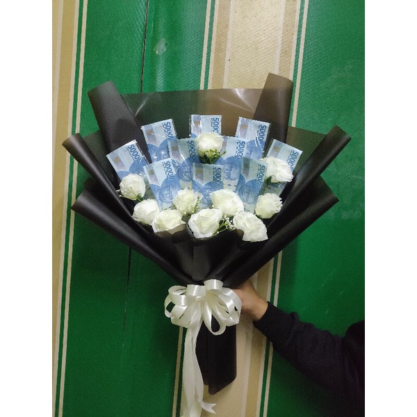 READY bucket uang asli (bunga artificial)