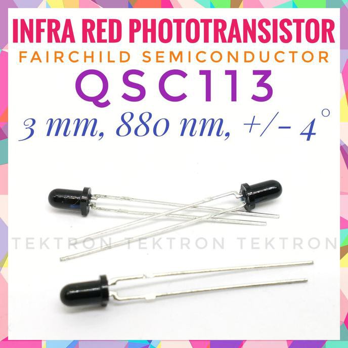 Infrared Phototransistor QSC113 Fairchild 3mm, 880nm fototransistor pt tektron22 Segera Dapatkan