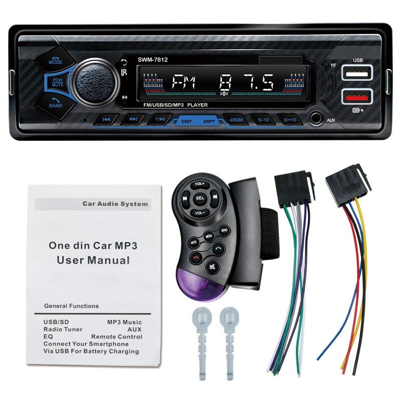 Tape Audio Mobil Voice Bluetooth Car MP3 Player USB Charge