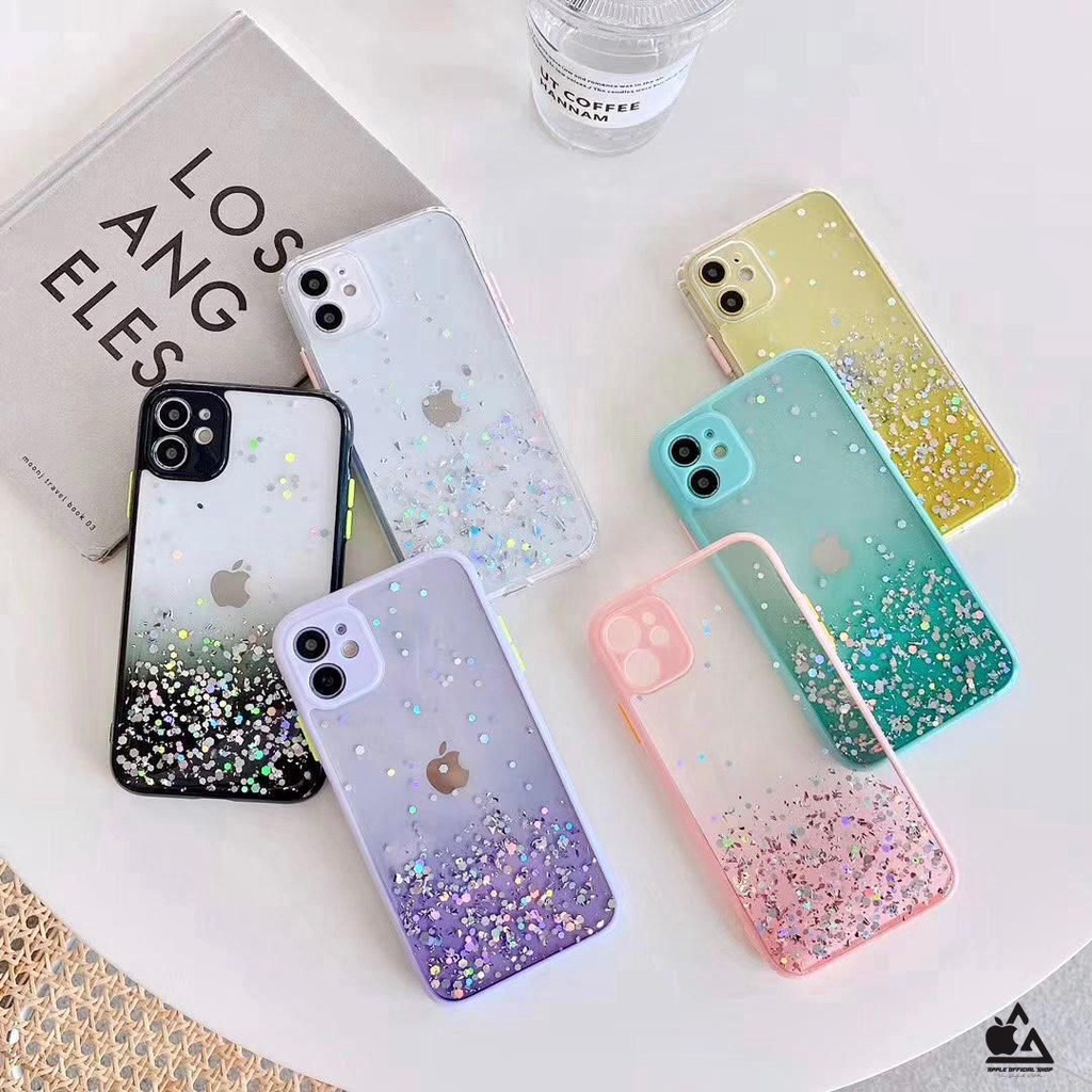 SOFT CASE CANDY CLEAR GLITER REDMI 9A 9C NOTE 9 10 NOTE 10 NOTE 10 PRO REALME C20 C21 C11 2021 Bening  Gradasi Glitter Silikon Softcase