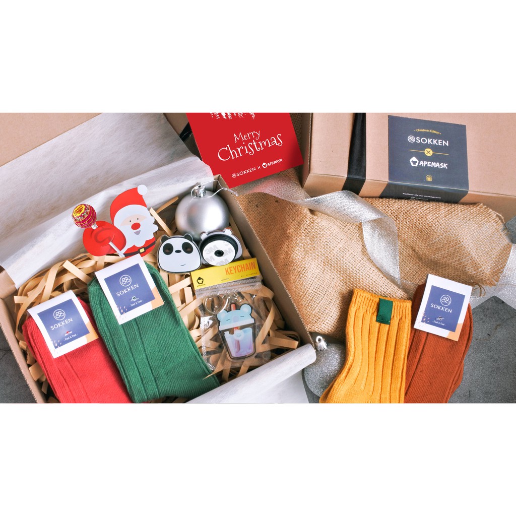 

[FOR HER] Christmas Hamper Sokken x Apemask /Hadiah Natal/ Gift Box