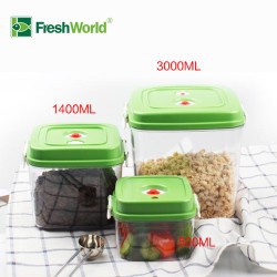 FRESH WORLD Food Vacuum Container Sets Fresh Keeping Canister BPA Free