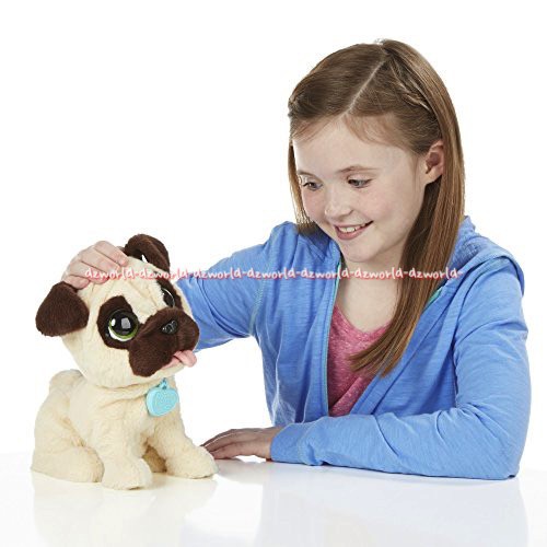 Furreal Friends Jj My Jumpin Pug Hasbro Boneka Doggy bisa melompat dan menyalak termasuk baterei