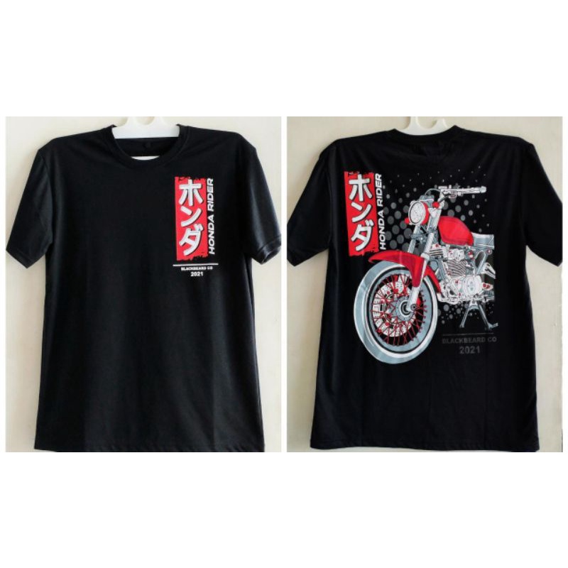 kaos motor HONDA RIDER HITAM SIZE L murah (bisa cod)