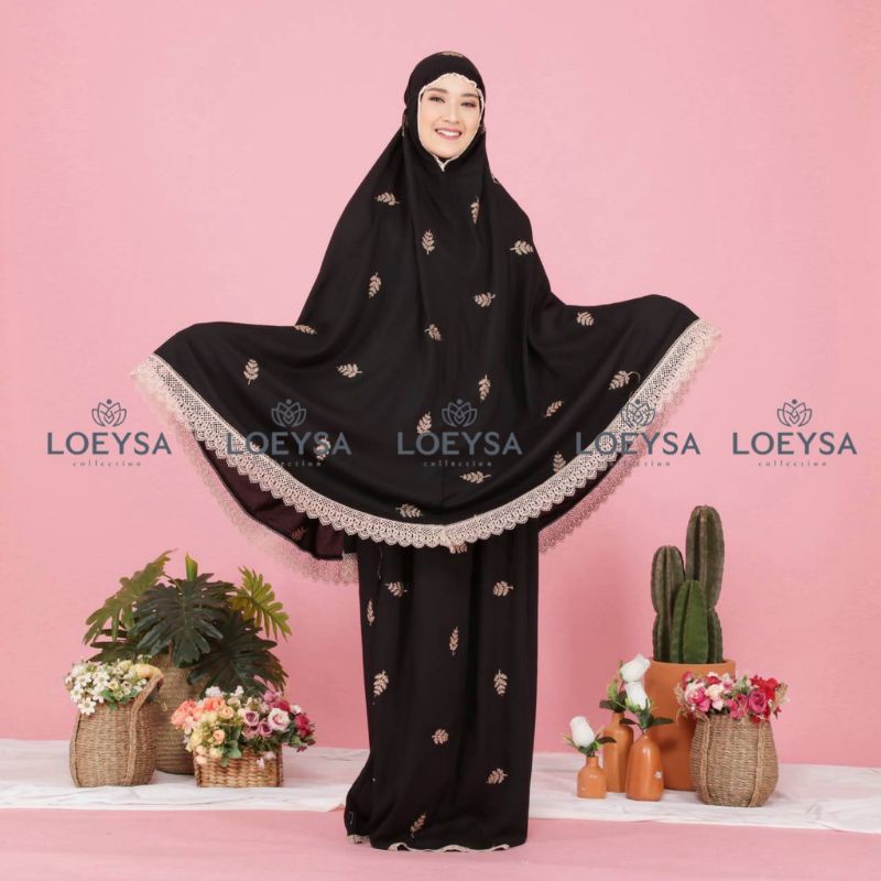 Mukena Rayon Bordir Tropical Loesya Dewasa