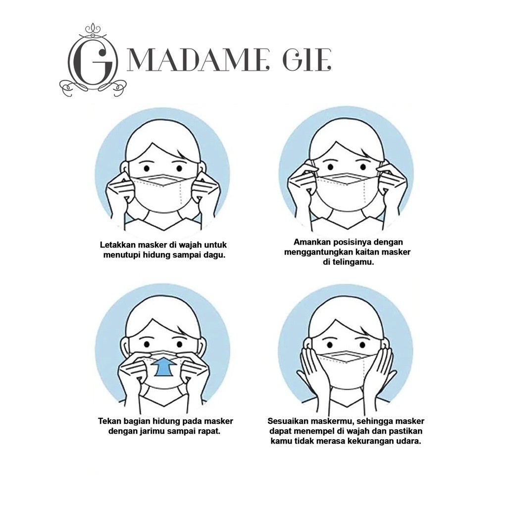 Fashion Fair - Madame Gie Protect You KF94 Merah Putih - Masker 10 Pcs