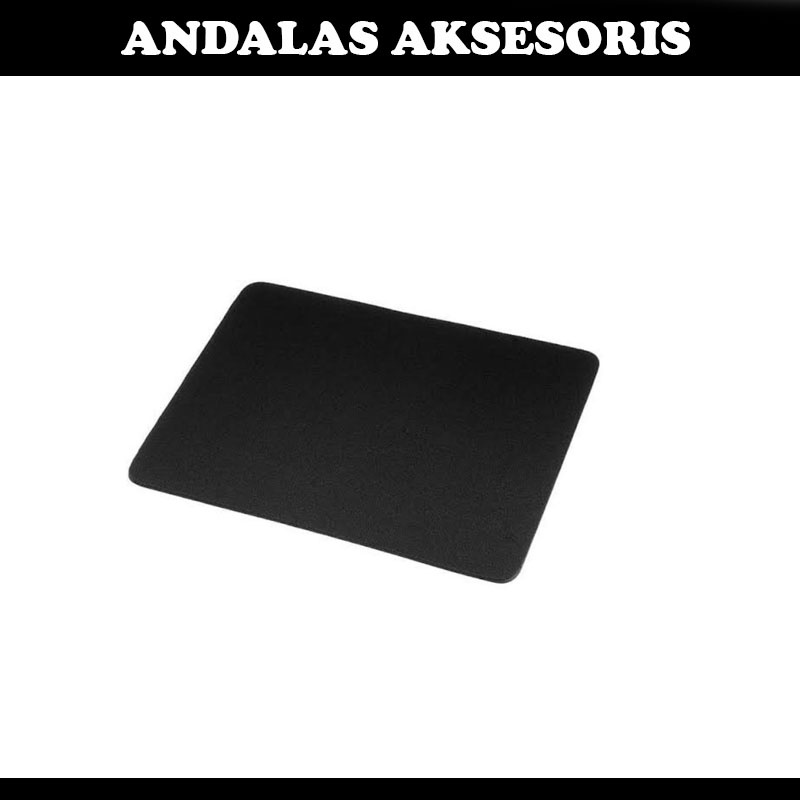 MOUSEPAD HITAM POLOS KECIL MINI LAMBARAN MOUSE LAPTOP KOMPUTER UKURAN 22 X 18 CM