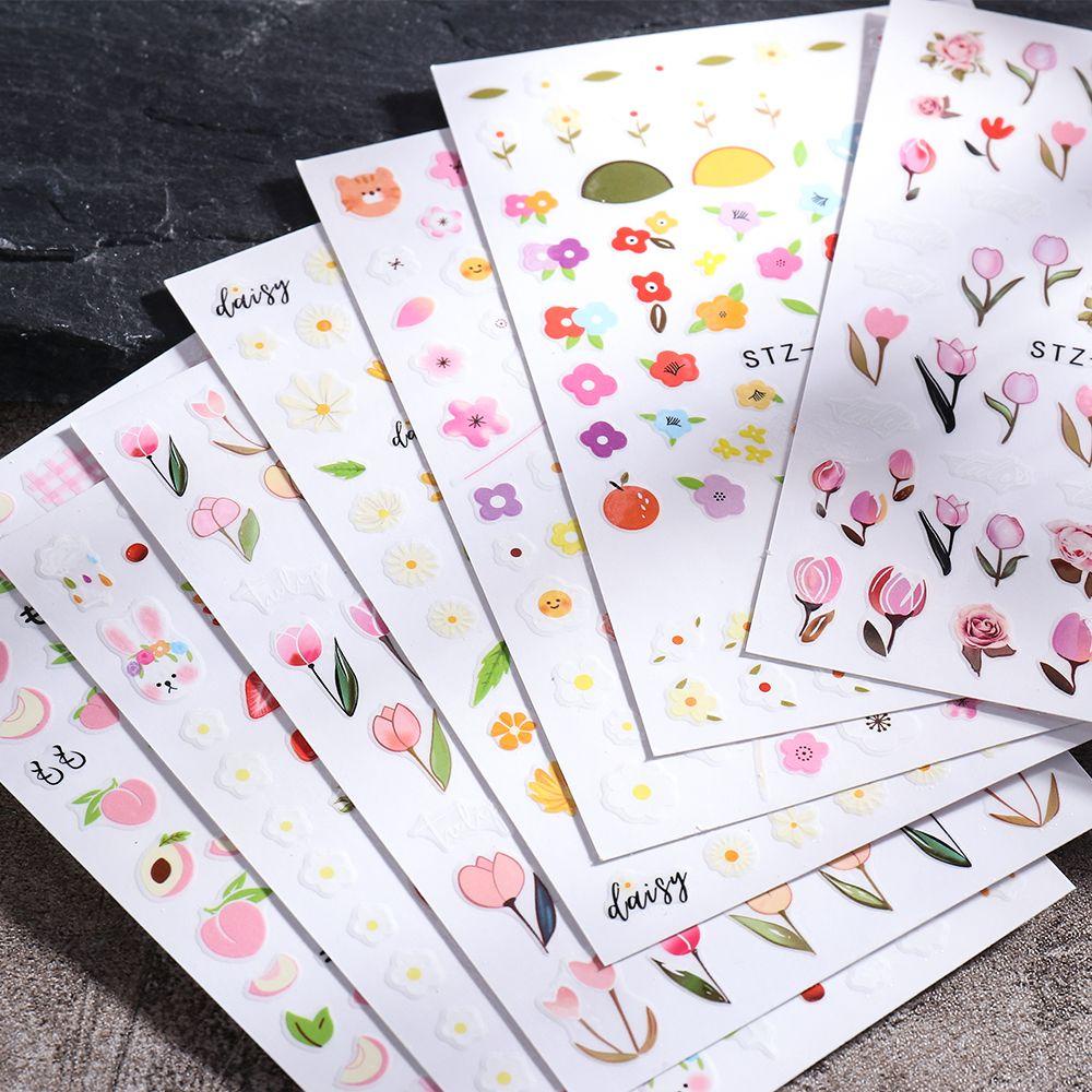 Stiker Kuku Motif Bunga Tulip Untuk Dekorasi Musim Panas