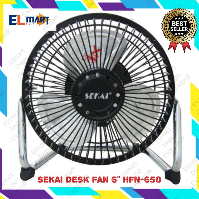 SEKAI kipas angin besi meja kecil 6 inch HFN 650 - HFN650 desk fan 6&quot; Angin Kencang SNI