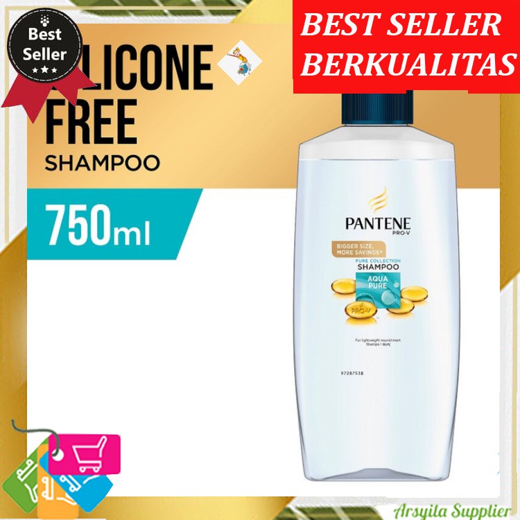 Shampoo PANTENE Aqua Pure Silicone Free 750ml Sampo Shampo