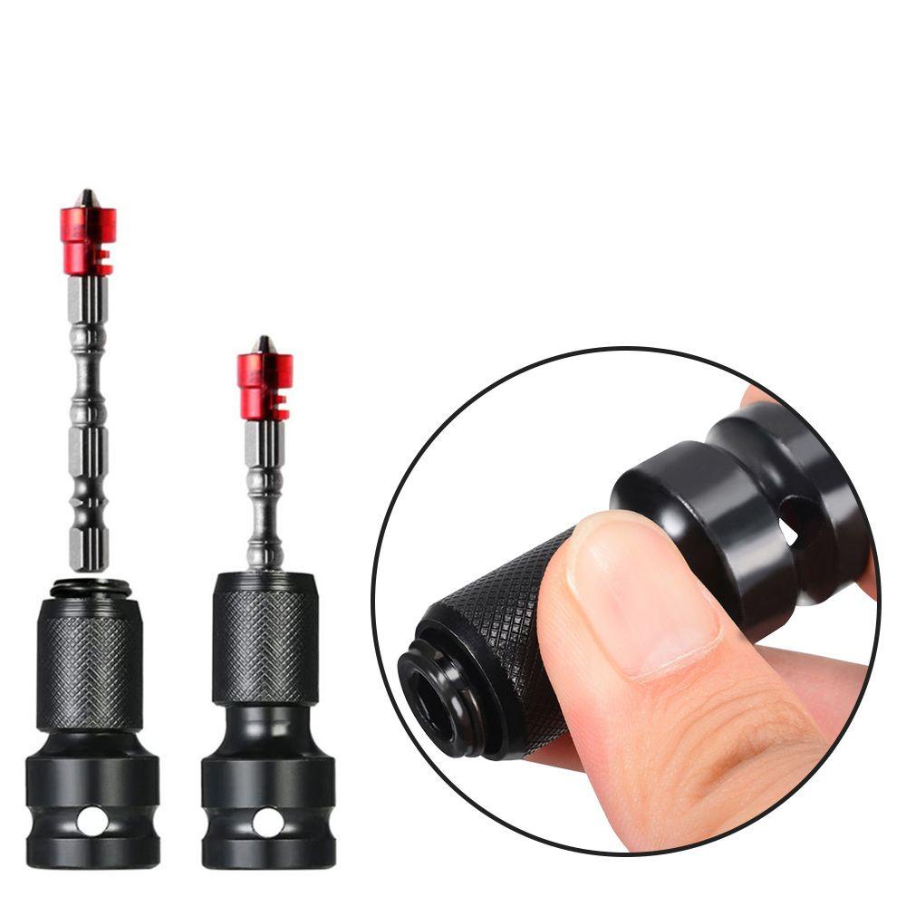 [Elegan] Kunci Pas Socket Adapter 1set Hitam1/2Inch Square Power Tool Aksesoris 1/4inch Hex Ratchet Socket