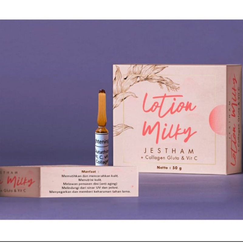 Lotion Injeksi  Milky Jestham + Collagen Gluta & Vit C (Ekonomis) 50gr