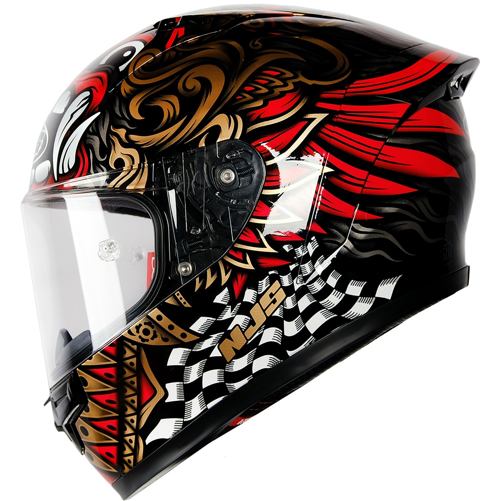 NJS ZX-1R BARONG Hitam Gloss/Doff - Helm Full Face