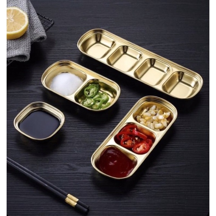Jual READY STAINLESS STEEL SOY SAUCE VINEGAR KOREA SIDE DISH PLATE