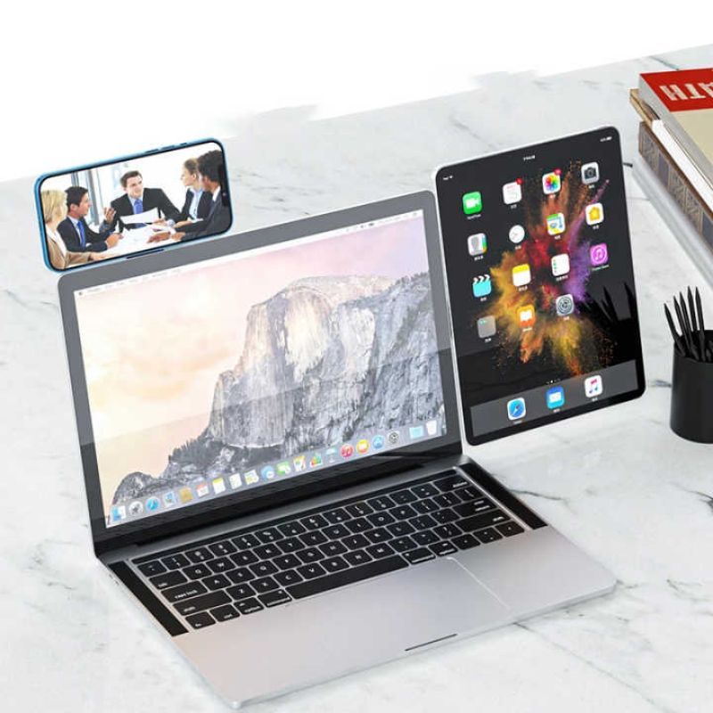 Laptop Extention stand  /  Multi Screen Computer Laptop mount  Magnetic Phone Holder Bracket Fixed