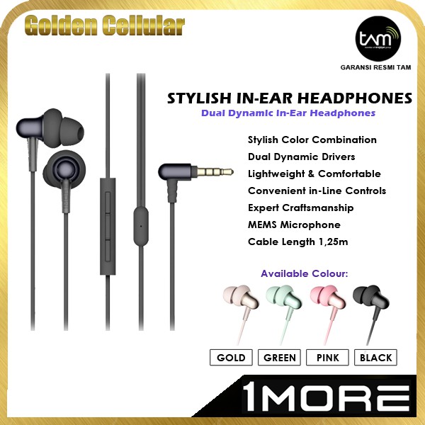 1More Stylish In Ear Headphones Earphones Garansi Resmi Tam