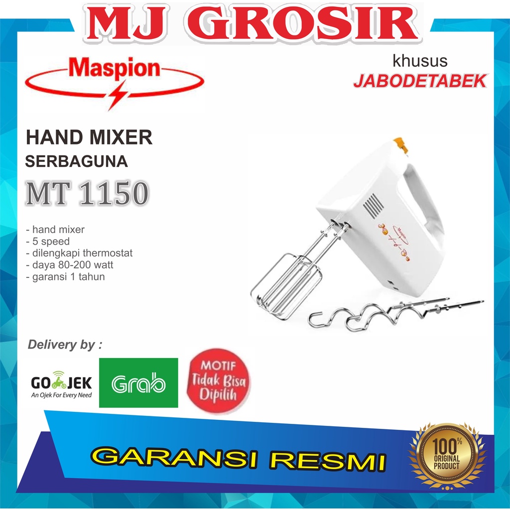 PROMO HAND MIXER MASPION MT 1150 SERBAGUNA MESIN PENGHALUS