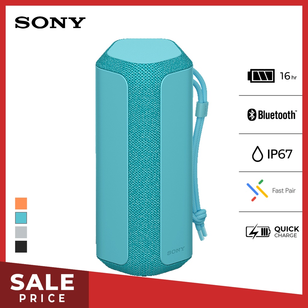 Speaker Sony SRS-XE200 X-Series Speaker Bluetooth Mega Bass Battery Up to 16h For Android &amp; IOS - Blue Portable Wireless Speaker
