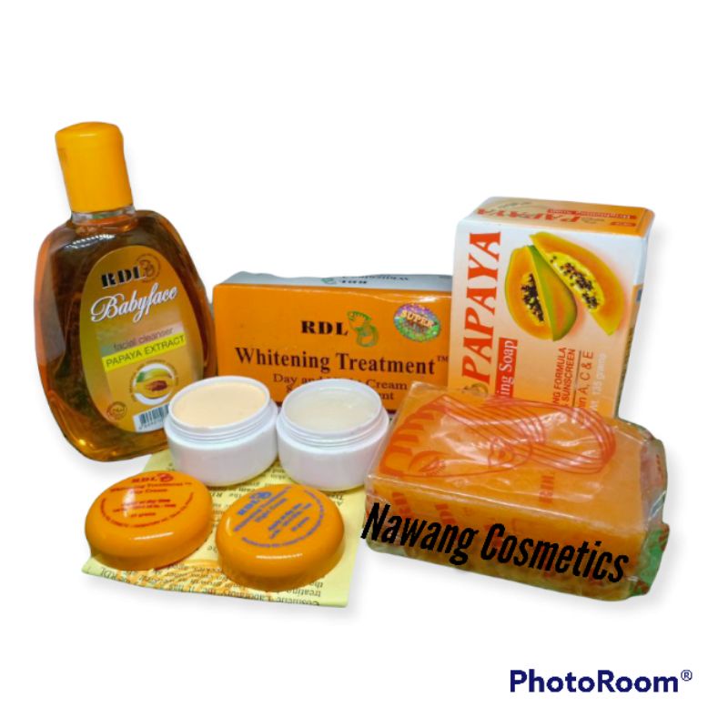 Paket Hemat RDL 4 in 1 ORI | Papaya, Cleanser dan Cream Siang malam