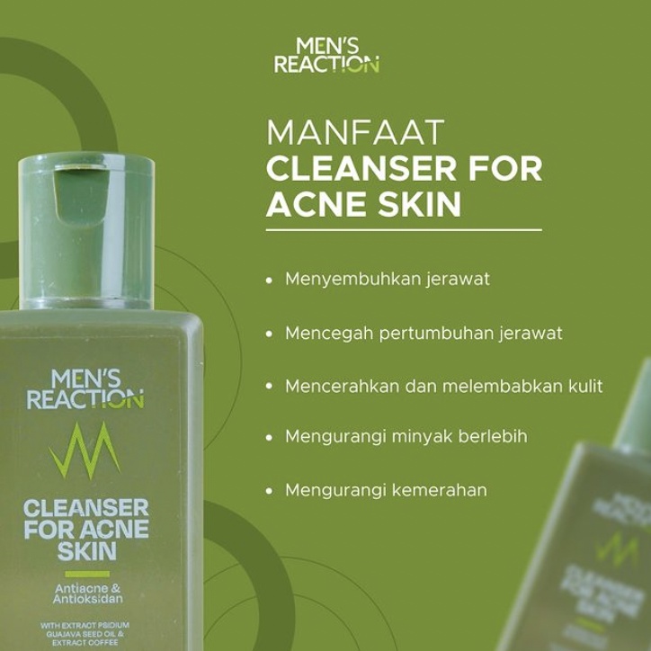 Mens reaction sambun jerwat cleanser for acne skin