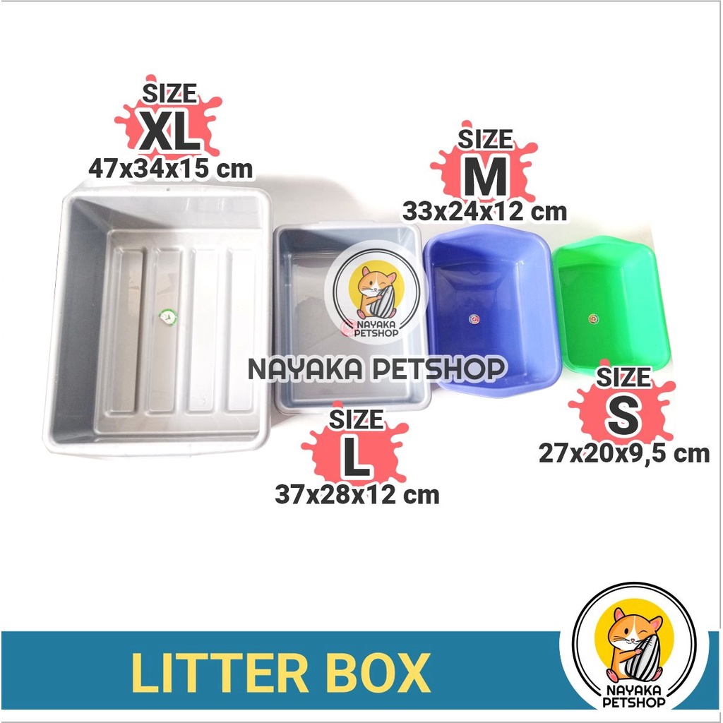 Size S Litter Box Kucing Bak Pasir Cat Toilet Baki Zeolit Gumpal Wangi Wood Pellet Kotak Kotoran Hewan