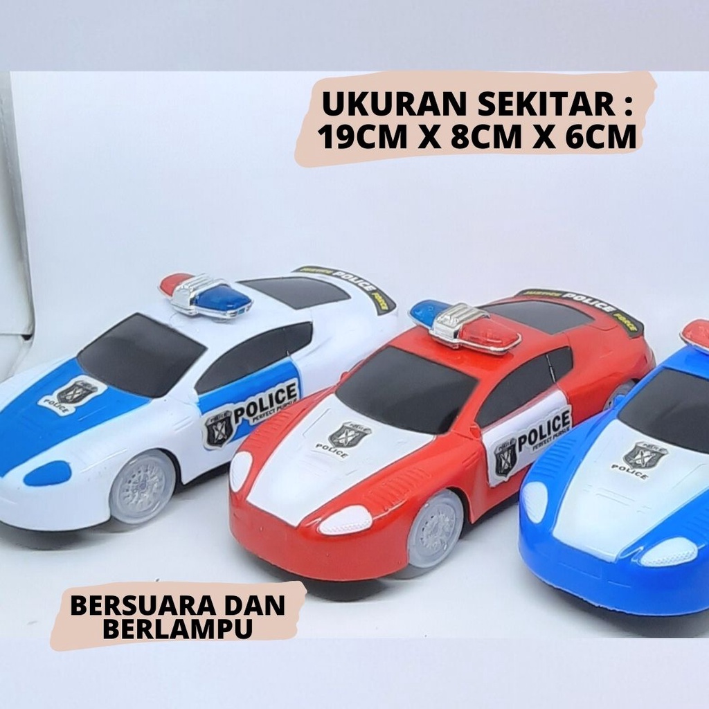 Promo Mainan Anak Mobil Polisi Patroli  SuperCar Ada Musik Lampu Dan Bisa Berbelok Sendiri