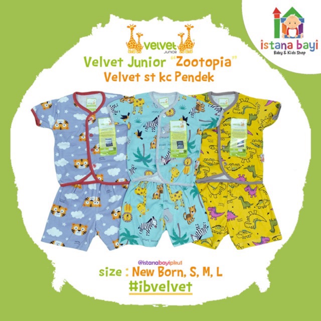  Velvet  Junior  Setelan Pendek Kc depan SML Velvet  ZOOTOPIA 