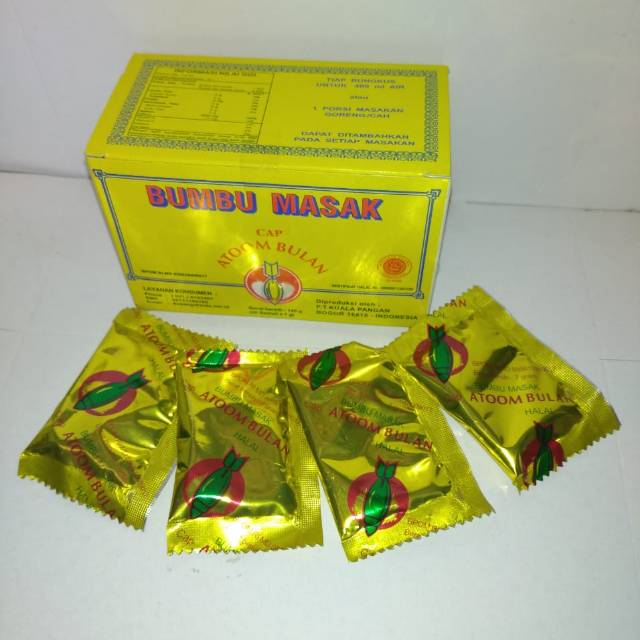 

Bumbu tabur penyedap cap atoom bulan kemasan dus (7gram X 20 sachet)