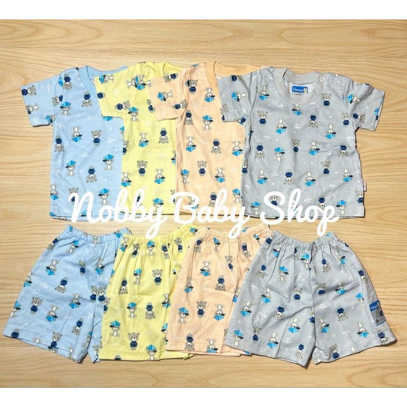 Nasuka Baby Wear It Is Bear Setelan Oblong Pendek Size M&L