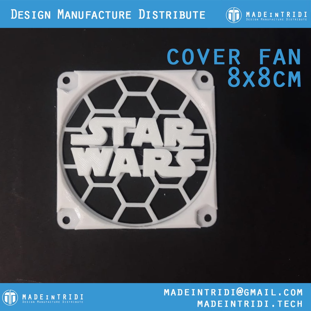Fan Cover Starwars 3D Logo fan Grill 8 CM 12 CM 14 CM