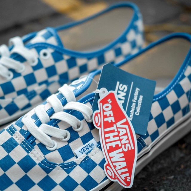 GOLDSTEP Shoes  Vans Authentic 44 Dx Anaheim Factory Og Checkerboard blue ORIGINAL