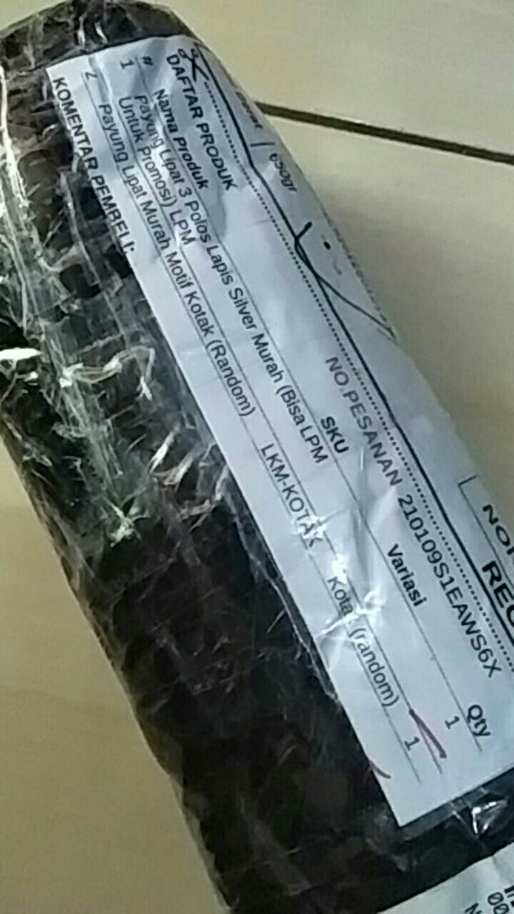 Payung Lipat 3 Polos Lapis Silver Murah (bisa Untuk Promosi) Lpm