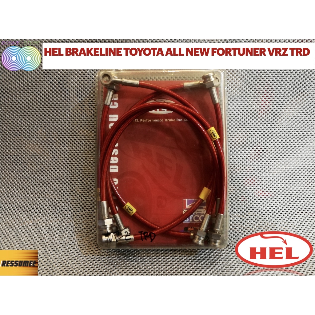 Hel Brake line All Fortuner VRZ TRD 2015 Up Stainless Steel Braided