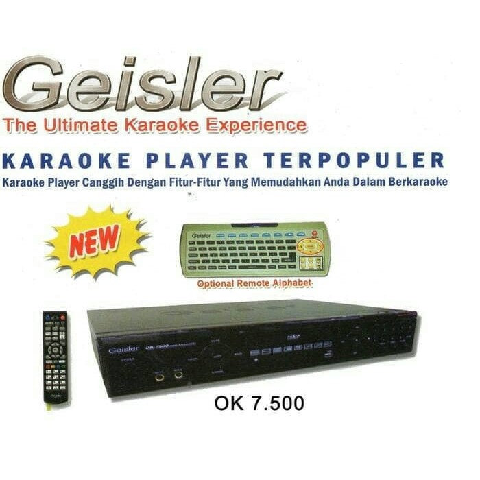 DVD PLAYER KARAOKE GEISLER OK 7500 + REMOTE QWERTY