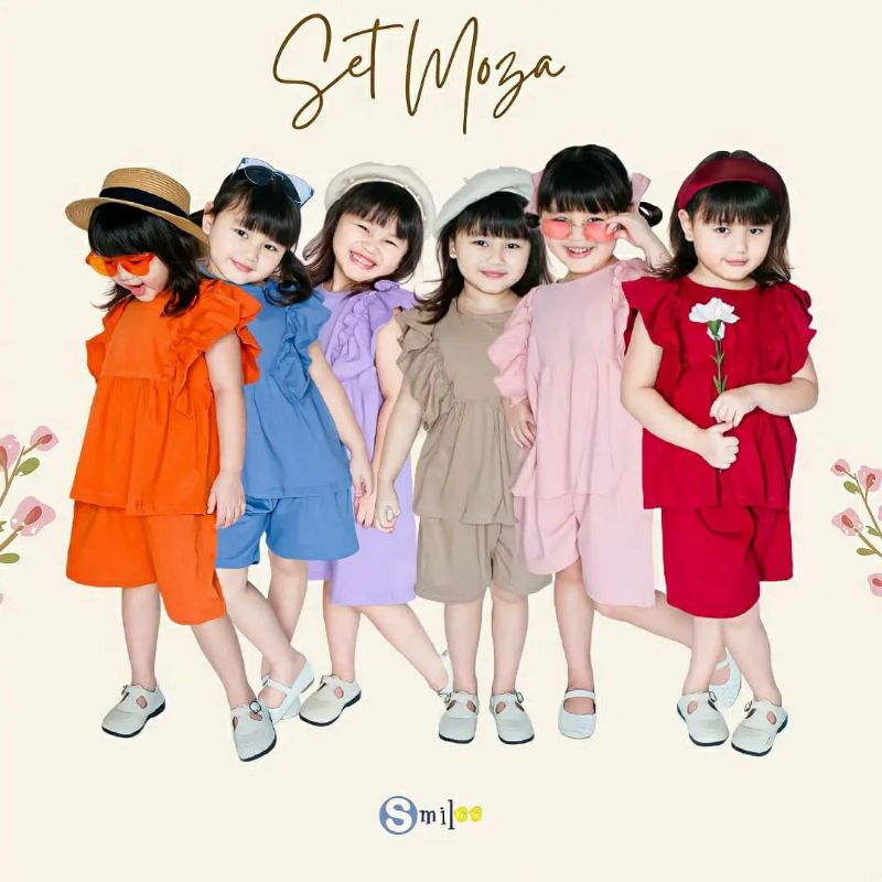 set moza by smilee / setelan anak moza / setelan anak 1- 5 thn
