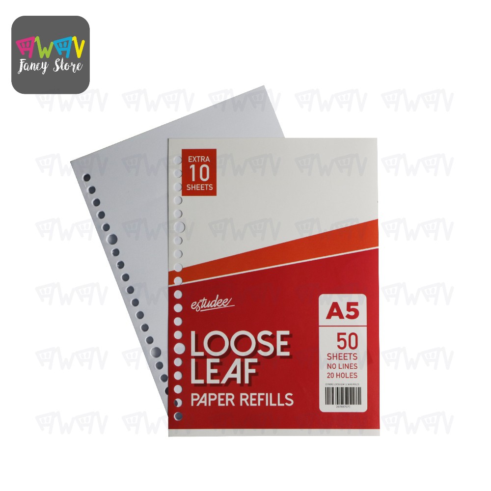 

Estudee Loose Leaf No Line A5 50 Sheet