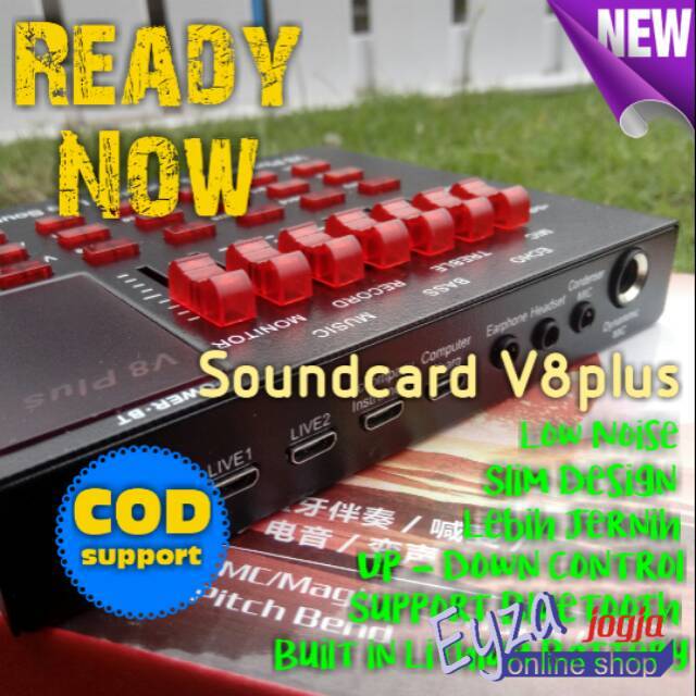 TERMURAH ORIGINAL Soundcard V8 Plus, V8plus, V8+ Kualitas Lebih baik dr Soundcard V8 + Converter V8