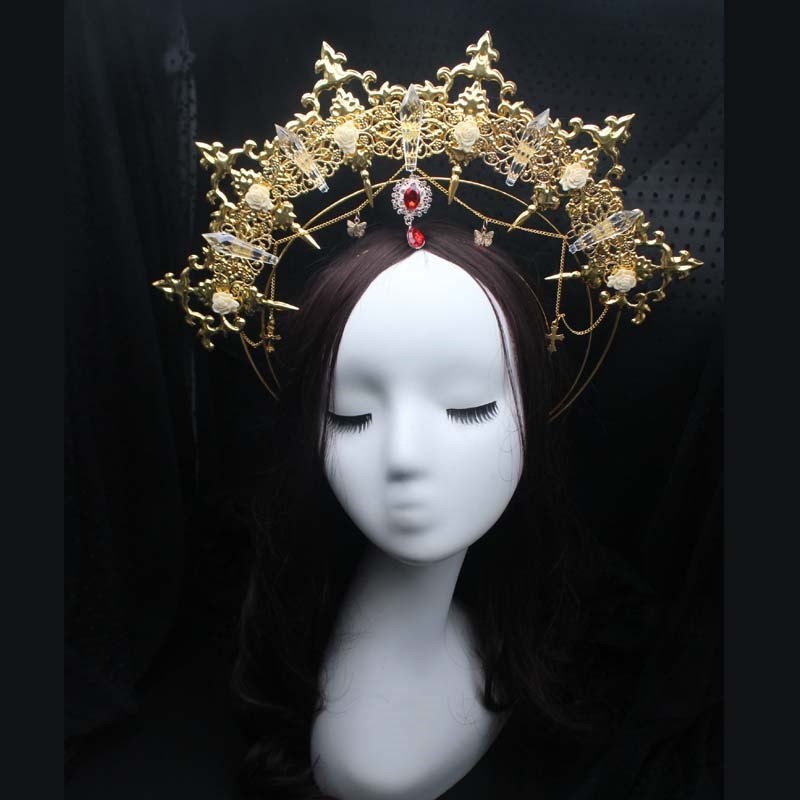 DIY Handmade Lolita Headdress Madonna Halo Accessories Wedding Jewelry