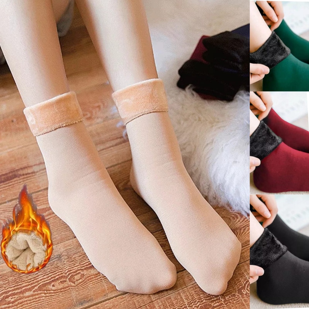 Kaos Kaki Bulu Thermal Katun Casmere Velvet Kaos Kaki Natal Kaos Kaki Tidur Import Quality Kaus Kaki Traveling Luar Negri Kos Kaki Out Door