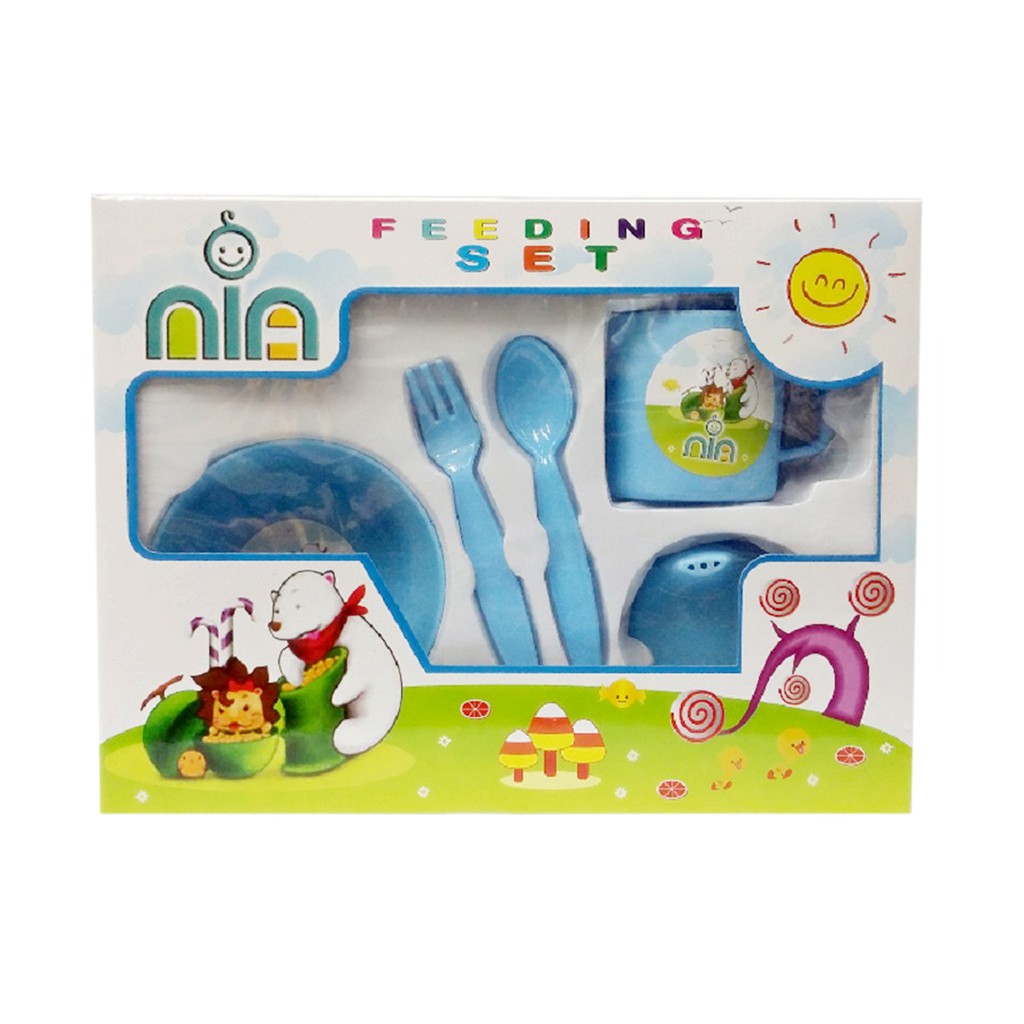 Tempat Makan Bayi -Tempat Makan nia-Feeding Set Nia small -Perlengkapan