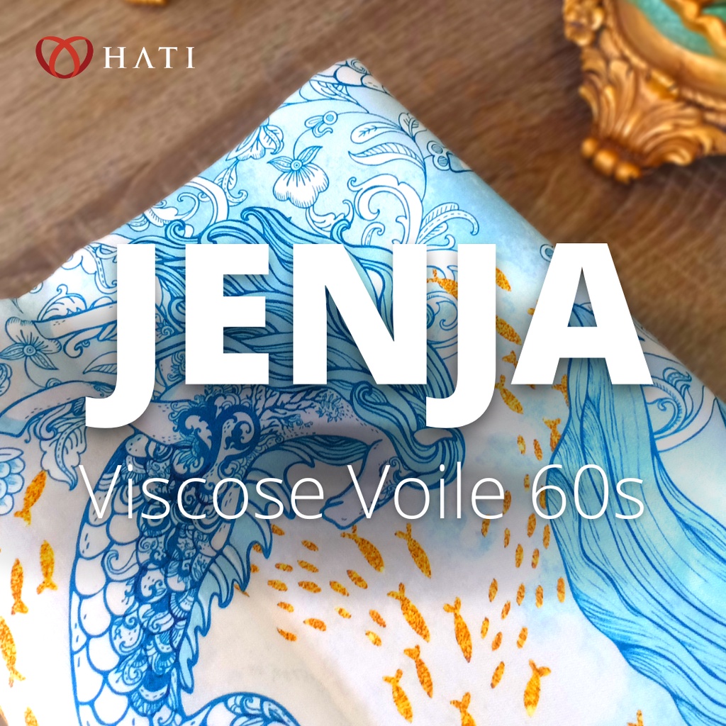 Cetakdihati | JENJA Viscose Voile 60s Cetak Kain di HATI Digital Printing Custom Meteran